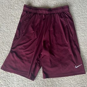 Nike maroon dri fit shorts